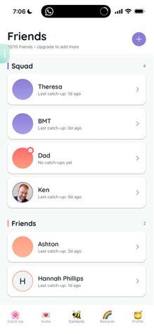 BeeBetter invite and relationship tier screen